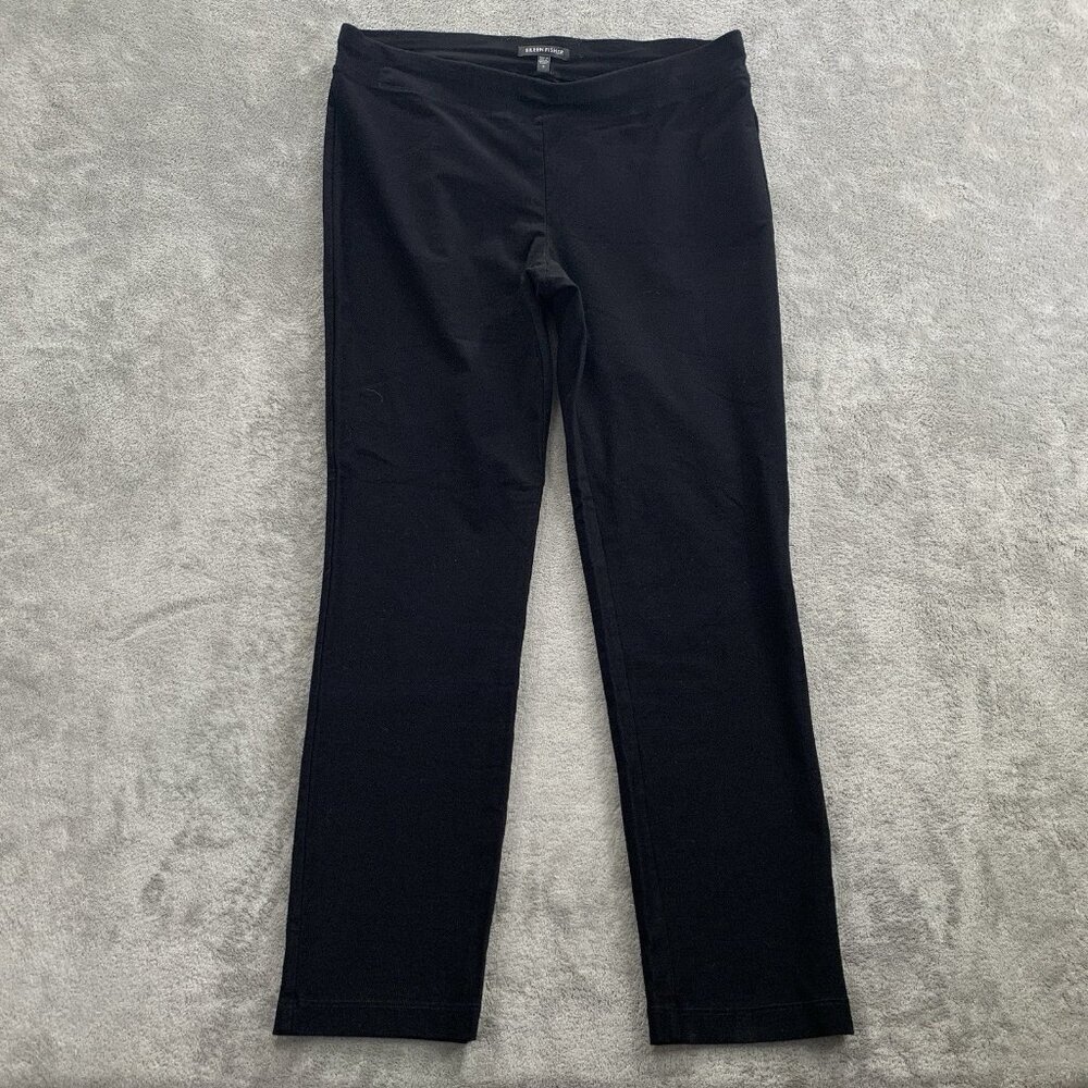 Eileen Fisher Pants Women Small Pull On Straight Leg Ponte Knit Viscose Blend - Picture 2 of 11